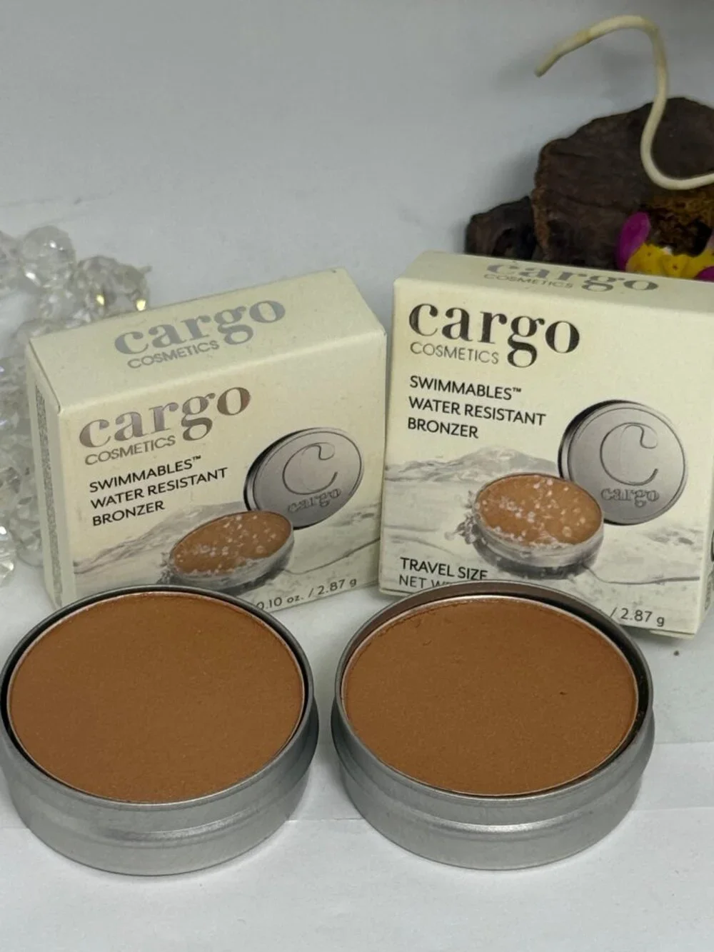 2x Cargo Cosmetics Swimmables Water Resistant Bronzer - .10 oz Travel Size - NIB
